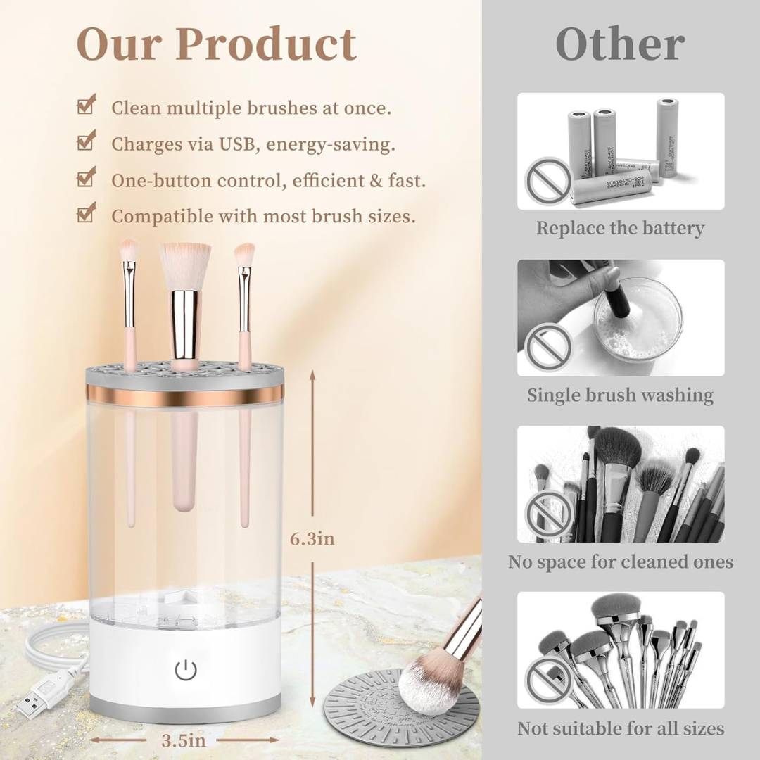 Elektrischer Make-up-Pinselreiniger mit USB-Anschluss